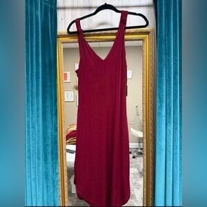 Miss Me Burgundy Midi Dress